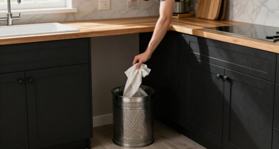 This Stylish Trash Can Is “Perfect” For Small Spaces (And Gives Art Deco Vibes!)