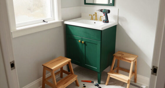 A $200 DIY Took An "Ignored" Bathroom From Builder-Grade To Bold