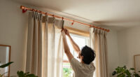 Forget Traditional Curtain Rods: Copper Pipe Is A Unique Way To Add Character For Less
