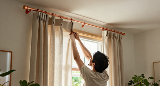 Forget Traditional Curtain Rods: Copper Pipe Is A Unique Way To Add Character For Less