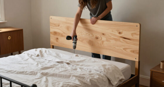 Instead Of Tossing Her Bed Frame, She Put A $40 DIY Headboard In Front