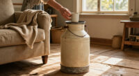 She Turns A Vintage Milk Jug Into A Side Table That Adds Rustic Charm