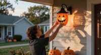 Turn Any Porch Light Into A Spooky Halloween Display With An Easy DIY