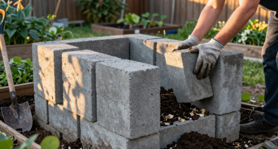 Use Concrete Blocks For A Durable Alternative To A Compost Bin