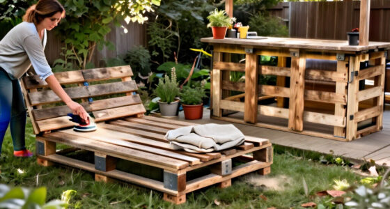 Woman Upcycles Old Wood Pallets Into A Backyard Showpiece With An Impressive DIY